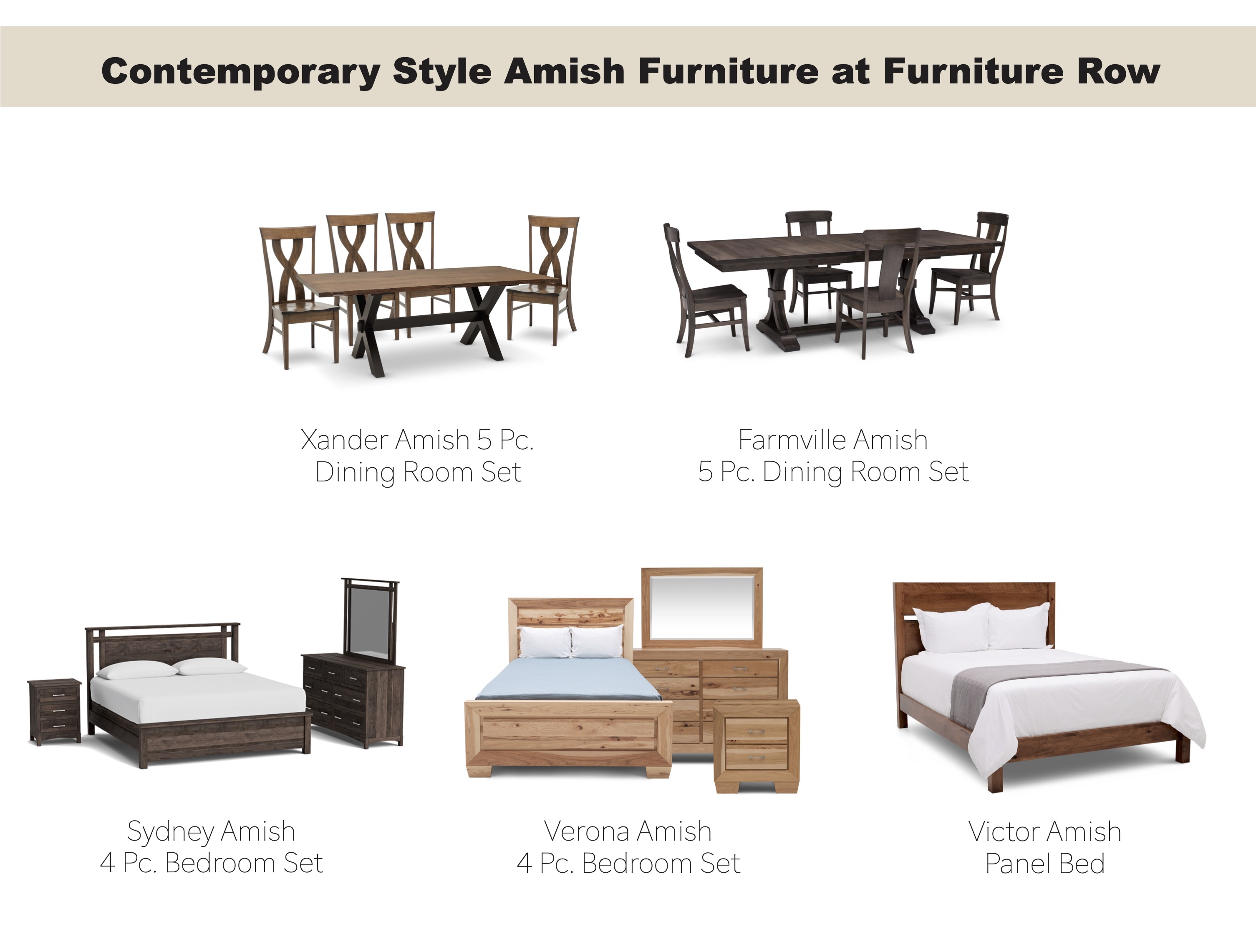 Contemporary Style Amish Furniture at Furniture Row