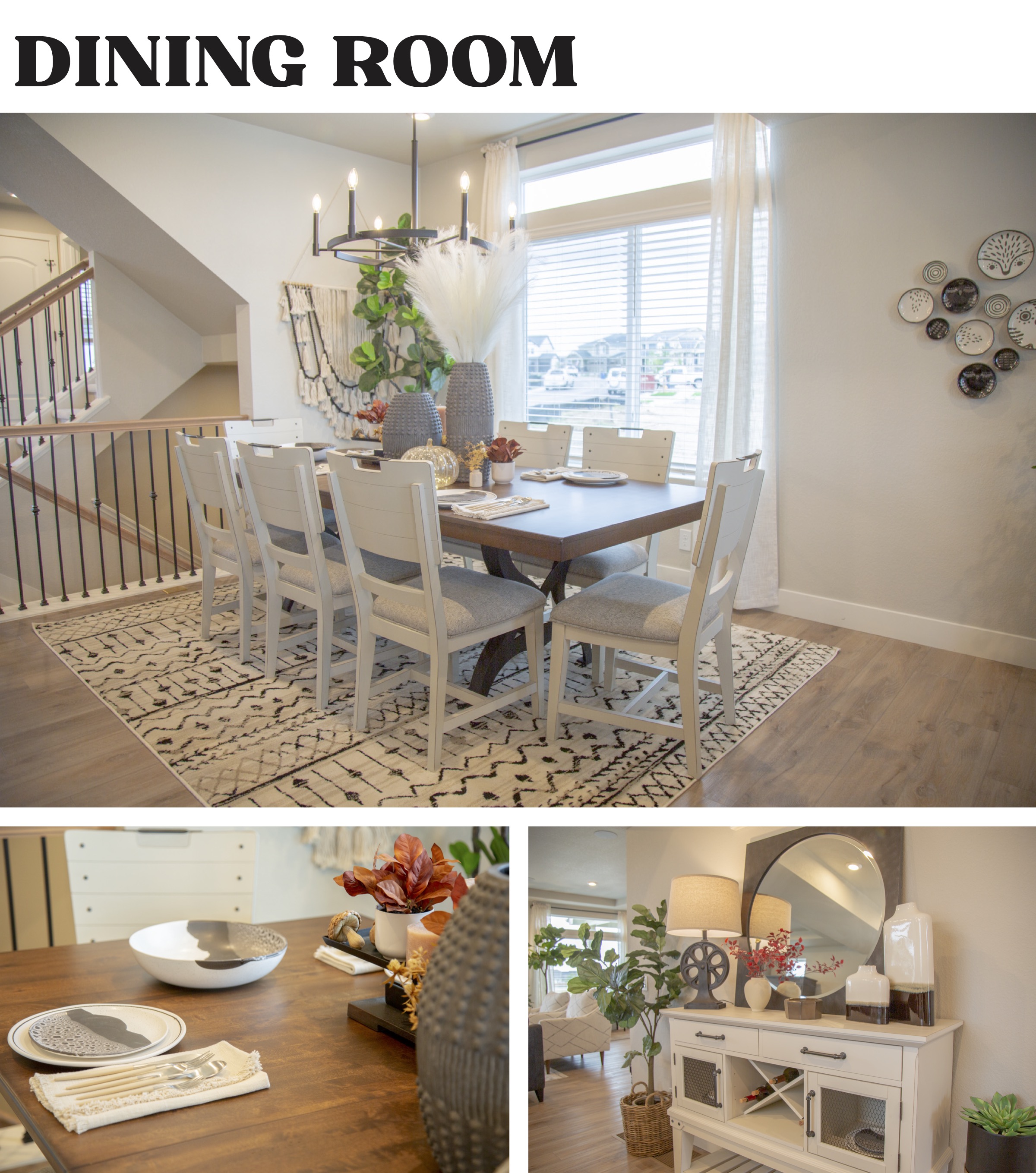 Fall Themed Dining Room Collage