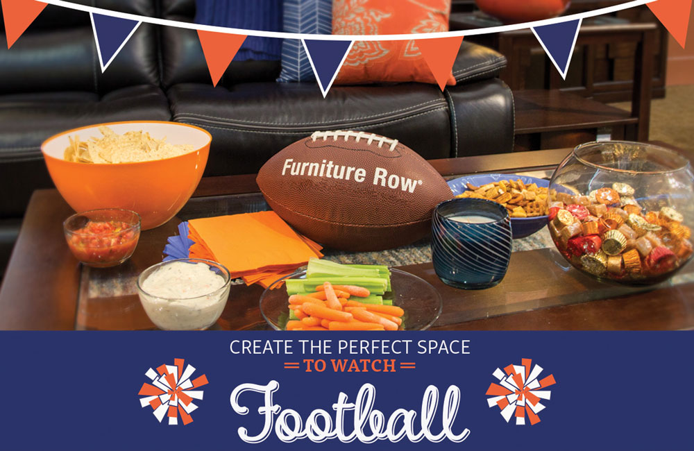 Create the Perfect Space to Watch Football. Coffee Table with Snack Bar