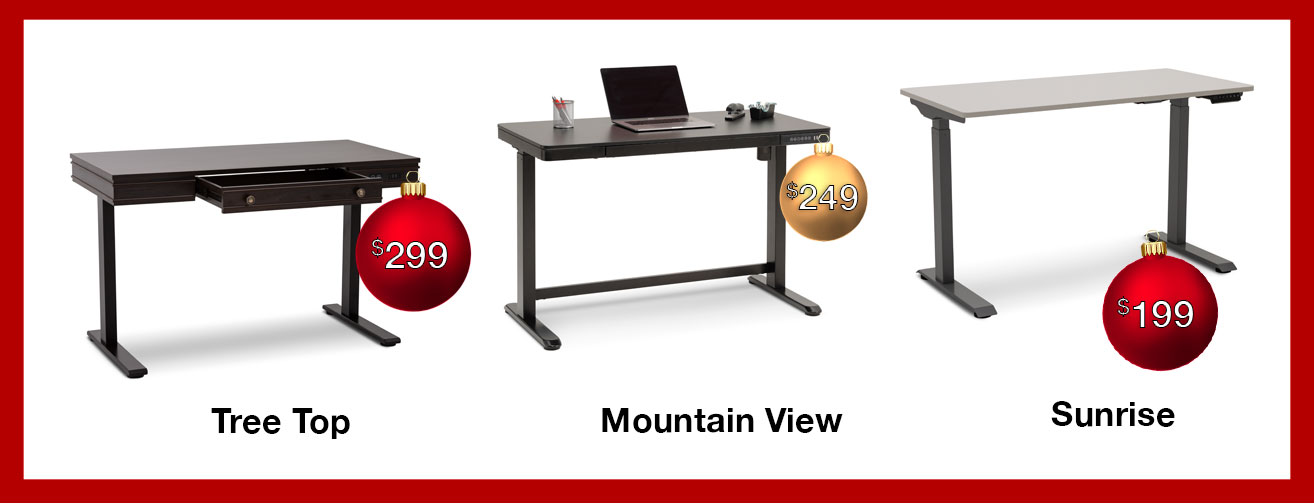 Tree Top, Mountain View, Sunrise Sit Stand Desks