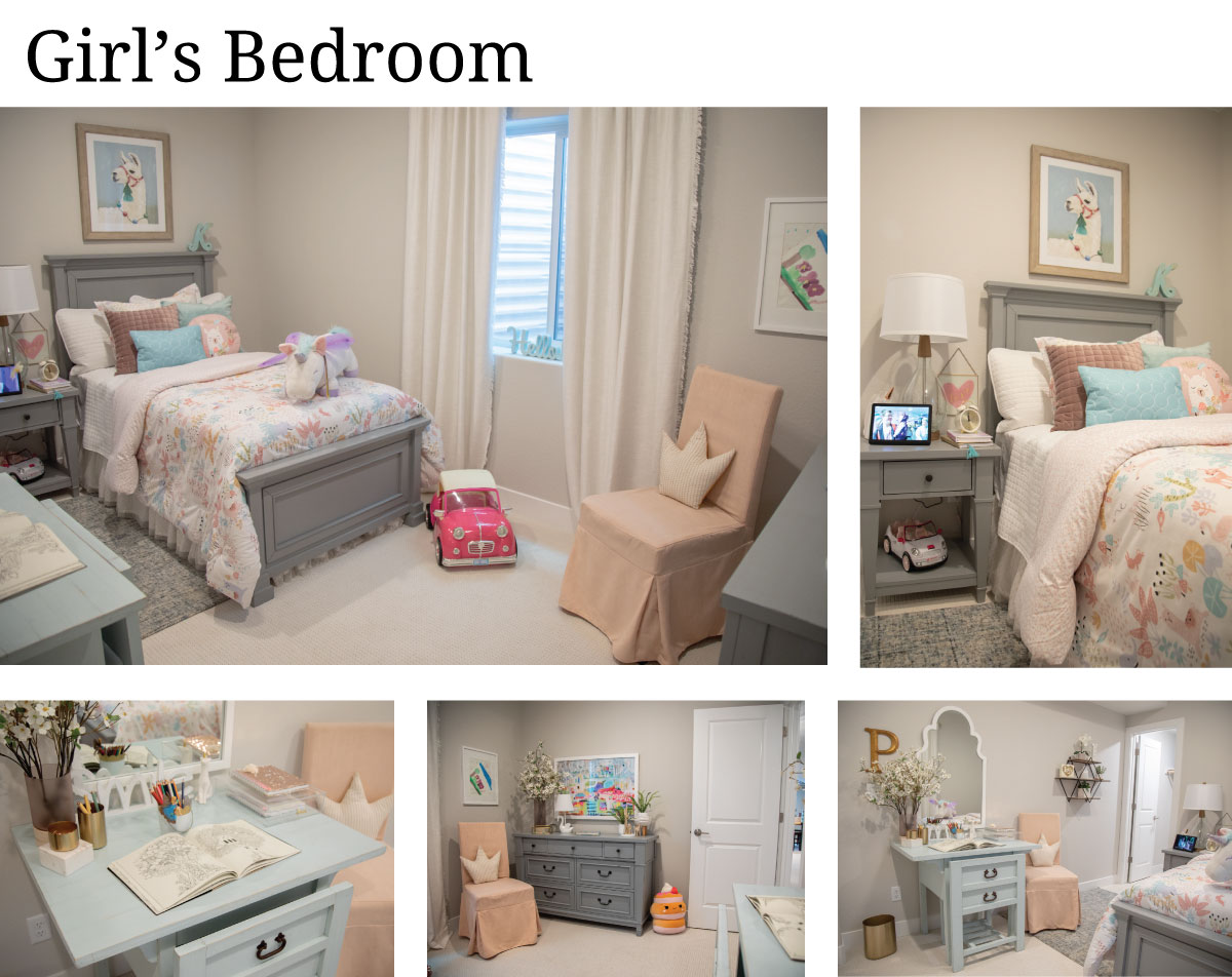 Grey Bedroom Set with Pink Bed set 