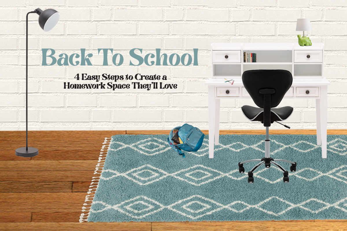 Back to School-4 Easy Steps to Create a Homework Space They'll Love