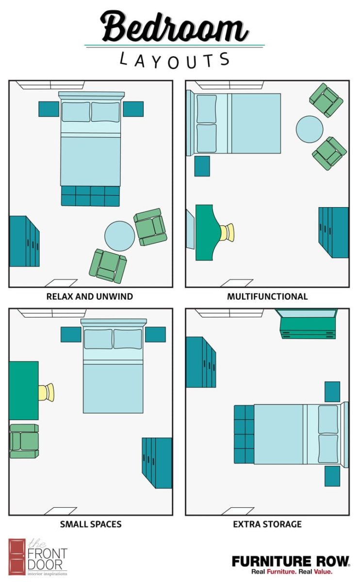 Bedroom layout ideas on sale with desk